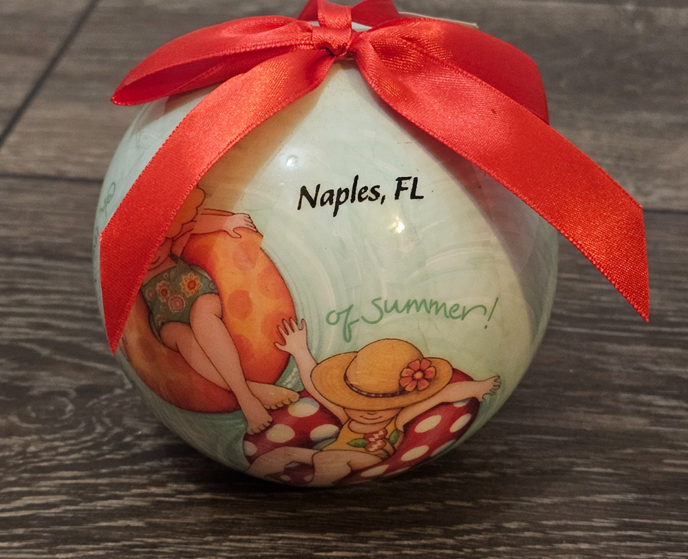 Mary Engelbreit Cape Shore Christmas Beach 4" Ornament Naples Florida